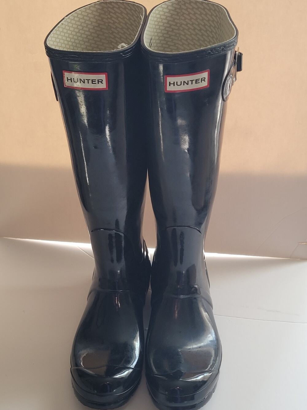 Hunter Boots Women Black Gloss Size 7